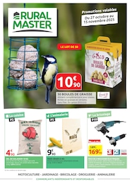Catalogue Jardineries & Animaleries de Rural Master à Rieumes, avec 16 pages Prospectus Jardineries & Animaleries de Rural Master à Rieumes: "RURAL MASTER", 16 pages, 27/10/2025 - 15/11/2025