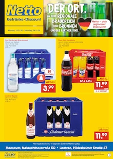 Bier im Netto Marken-Discount Prospekt "DER ORT, AN DEM DU IMMER AUSGEZEICHNETE PREISE FINDEST." mit 2 Seiten (Langenhagen)