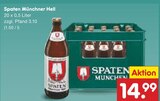 Münchner Hell im Angebot bei Netto Marken-Discount in Kaarst Münchner Hell Angebote von Spaten bei Netto Marken-Discount Kaarst für 14,99 €