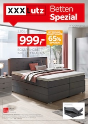 Boxspringbett im XXXLutz Möbelhäuser Prospekt in Braunschweig Aktueller XXXLutz Möbelhäuser Prospekt mit Boxspringbett, "Betten-Spezial", Seite 1