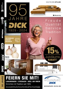 Wohnparc Dick Prospekt 95 JAHRE DICK mit  Seiten in Titisee-Neustadt und Umgebung