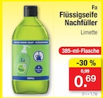 Flüssigseife Nachfüller Limette Angebote von Fa bei Zimmermann Peine für 0,69 €