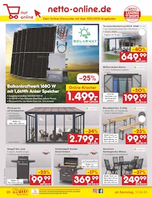 Terrassenüberdachung im Netto Marken-Discount Prospekt "Aktuelle Angebote" mit 49 Seiten (Bremen)