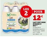 Lait UHT demi écrémé - U Bio - U Express à Saint-Étienne Lait UHT demi écrémé - U Bio en promo chez U Express Saint-Étienne à 12,00 €