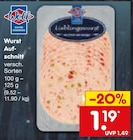 Aktuelle Wurst Angebote bei Netto Marken-Discount in Leverkusen Aktuelles Wurst Aufschnitt Angebot bei Netto Marken-Discount in Leverkusen ab 1,19 €