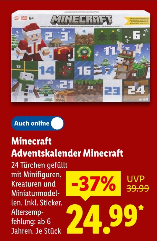 Minecraft Adventskalender Minecraft