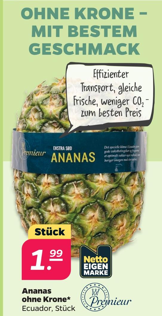 Ananas ohne Krone