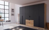 Aktuelles Drehtürenschrank Quadra Spin, Eiche Artisan-Nachbildung/graphit, 271 x 210 cm Angebot bei HARDECK in Bochum ab 699,00 €