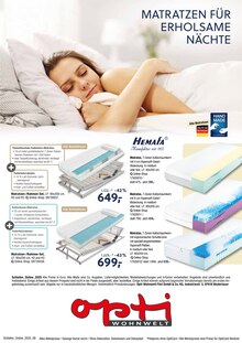 Matratze im Opti-Wohnwelt Prospekt "Schlafen Highlights" mit 8 Seiten (Bremen)