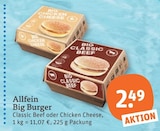 Big Burger Classic Beef oder Chicken Cheese von Allfein im aktuellen tegut Prospekt für 2,49 €