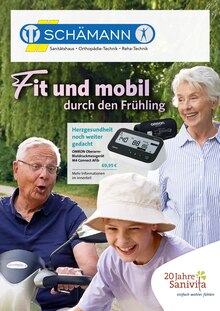 Schämann Orthopädie-Technik GmbH Prospekt Fit und mobil durch den Frühling mit 6 Seiten