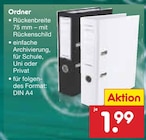 Ordner Angebot in Breitscheid Ordner im aktuellen Prospekt bei Netto Marken-Discount in Breitscheid