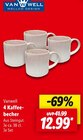 4 Kaffeebecher im Angebot bei Lidl in Münster 4 Kaffeebecher Angebote von Vanwell bei Lidl Münster für 12,99 €