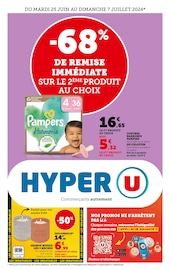Catalogue Supermarchés Hyper U en cours à Salins-les-Bains et alentours, "Hyper U", 1 page, 25/06/2024 - 07/07/2024