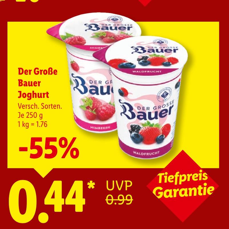 Der Große Bauer Joghurt Himbeere