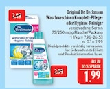 Waschmaschinen Komplett-Pflege oder Hygiene-Reiniger im Angebot bei Marktkauf in Schweinfurt Waschmaschinen Komplett-Pflege oder Hygiene-Reiniger Angebote von Dr. Beckmann bei Marktkauf Schweinfurt für 1,99 €