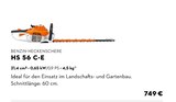 STIHL Griesstätt - BENZIN-Heckenschere HS 56 C-E Angebot im Prospekt BENZIN-Heckenschere HS 56 C-E bei STIHL im Griesstätt Prospekt für 749,00 €