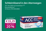 acc akut 600mg Hustenlöser bei mea - meine apotheke im Prospekt "" für 15,25 €