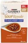 Gourmet Soup Royale Lachs, Kabeljau, Scholle von Purina für 2,79 € bei REWE im Angebot Gourmet Soup Royale Lachs, Kabeljau, Scholle von Purina im aktuellen REWE Prospekt