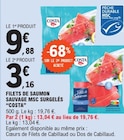 Filets de saumon sauvage msc surgelés - COSTA en promo chez E.Leclerc Talence à 3,16 €