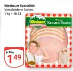 Spezialität Wiener Krusten Braten Angebote von Wiesbauer bei GLOBUS Rüsselsheim für 1,49 €