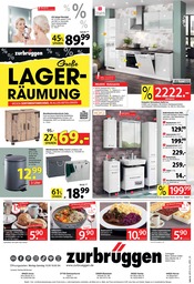 Waschbeckenunterschrank im Zurbrüggen Prospekt in Essen Aktueller Zurbrüggen Prospekt mit Waschbeckenunterschrank, "Große LAGERRÄUMUNG", Seite 16