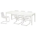 Aktuelles Tisch und 6 Stühle weiß/transparent verchromt Angebot bei IKEA in Göttingen ab 838,94 €