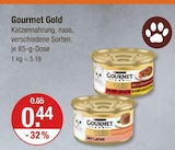 Katzennahrung, nass, verschiedene Sorten von Gourmet Gold im aktuellen V-Markt Prospekt für 0,44 €