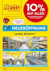 Netto Marken-Discount Laufeld Prospekt der aktuellen Woche, gültig von 03.06.2025 bis 07.06.2025 Aktueller Netto Marken-Discount Laufeld Prospekt "Neueröffnung - 10% auf ALLES." mit 8 Seiten