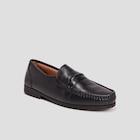 Mocassins en cuir noir homme - La Halle à Nice Mocassins en cuir noir homme en promo chez La Halle Nice à 39,99 €