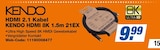 Aktuelles HDMI 2.1 Kabel KENDO HDMI 8K 1.5m 21EX Angebot bei expert in Langenhagen ab 9,99 €