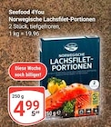 Norwegische Lachsfilet-Portionen von Seafood 4You im aktuellen GLOBUS Prospekt