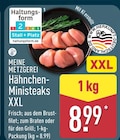 Hähnchen-Ministeaks XXL im Angebot bei ALDI Nord in Plauen Hähnchen-Ministeaks XXL Angebote von Meine Metzgerei bei ALDI Nord Plauen für 8,99 €