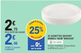 25 Assiettes Dessert Rondes 18cm "Bagasse" - HOMESIDE en promo chez E.Leclerc 25 Assiettes Dessert Rondes 18cm "Bagasse" - HOMESIDE dans le catalogue E.Leclerc