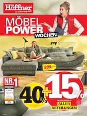 Couch im Höffner Prospekt in Cottbus Aktueller Höffner Prospekt mit Couch, "MÖBEL POWER", Seite 1