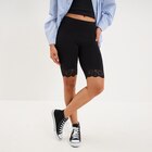 Short cycliste à dentelle noir femme - La Halle Short cycliste à dentelle noir femme à 7,99 € dans le catalogue La Halle