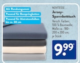 Jersey-Spannbetttuch von Novitesse im aktuellen ALDI SÜD Prospekt für 9,99 €