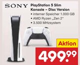 PlayStation 5 Slim Konsole – Disc Version Angebote von Sony bei Netto Marken-Discount Schwäbisch Hall für 499,99 €