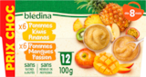 COUPELLES DE FRUITS POMMES KIWIS ANANAS & POMMES MANGUES PASSION BLÉDINA - BLEDINA en promo chez Auchan Hypermarché COUPELLES DE FRUITS POMMES KIWIS ANANAS & POMMES MANGUES PASSION BLÉDINA - BLEDINA dans le catalogue Auchan Hypermarché