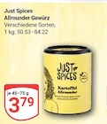 Allrounder Gewürz Angebote von Just Spices bei GLOBUS Jena für 3,79 €