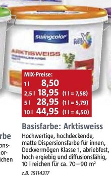 Basisfarbe: Arktisweiss bei BAUHAUS in Essen Basisfarbe: Arktisweiss im Angebot bei BAUHAUS Essen