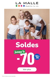 Catalogue La Halle "Soldes jusqu'à -70%" à Anet et alentours, 1 page, 24/06/2026 - 28/06/2026