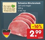 Aktuelle Schweinefleisch Angebote bei Netto Marken-Discount in Paderborn Aktuelles Schweine-Minutensteak Angebot bei Netto Marken-Discount in Paderborn ab 2,99 €