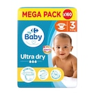 Couches Ultra Dry - CARREFOUR BABY - Carrefour à Bagneux Couches Ultra Dry - CARREFOUR BABY en promo chez Carrefour Bagneux à 19,29 €