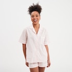 Ensemble pyjama short chemise coton ecru femme à La Halle dans Bornel