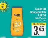 Sonnenschutz im EDEKA Prospekt Sonnenmilch LSF 30 von sun D'OR im aktuellen EDEKA Prospekt für 3,45 €