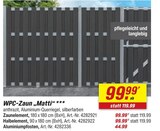 WPC-Zaun 'Matti' Zaunelement Angebote bei toom Baumarkt Hamm für 44,99 €