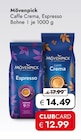 Caffe Crema, Espresso Bohne von Mövenpick für 12,99 € bei Travel FREE im Angebot Caffe Crema, Espresso Bohne von Mövenpick im aktuellen Travel FREE Prospekt