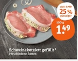 Aktuelle Schweinefleisch Angebote bei tegut in Kassel Aktuelles Schweinekotelett gefüllt Angebot bei tegut in Kassel ab 1,49 €