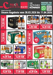 Aktueller Nuck Getränke Getränkemärkte Prospekt für Freital: DIE GETRÄNKEKÖNNER mit 2} Seiten, 30.03.2026 - 11.04.2026